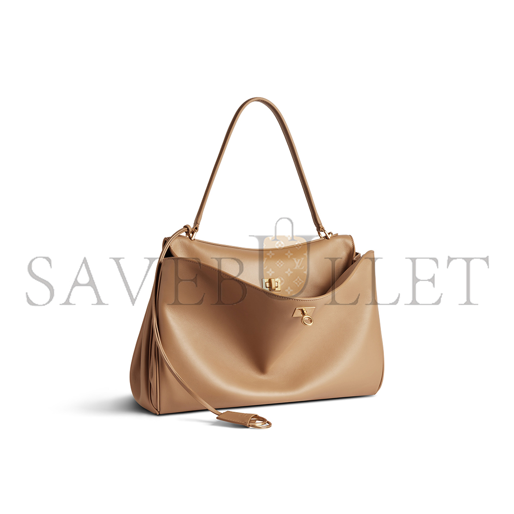 BALENCIAGA WOMEN'S RODEO MEDIUM HANDBAG IN LATTE 7897722AA4V2621 (35*23*11cm)